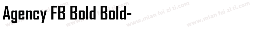 Agency FB Bold Bold字体转换